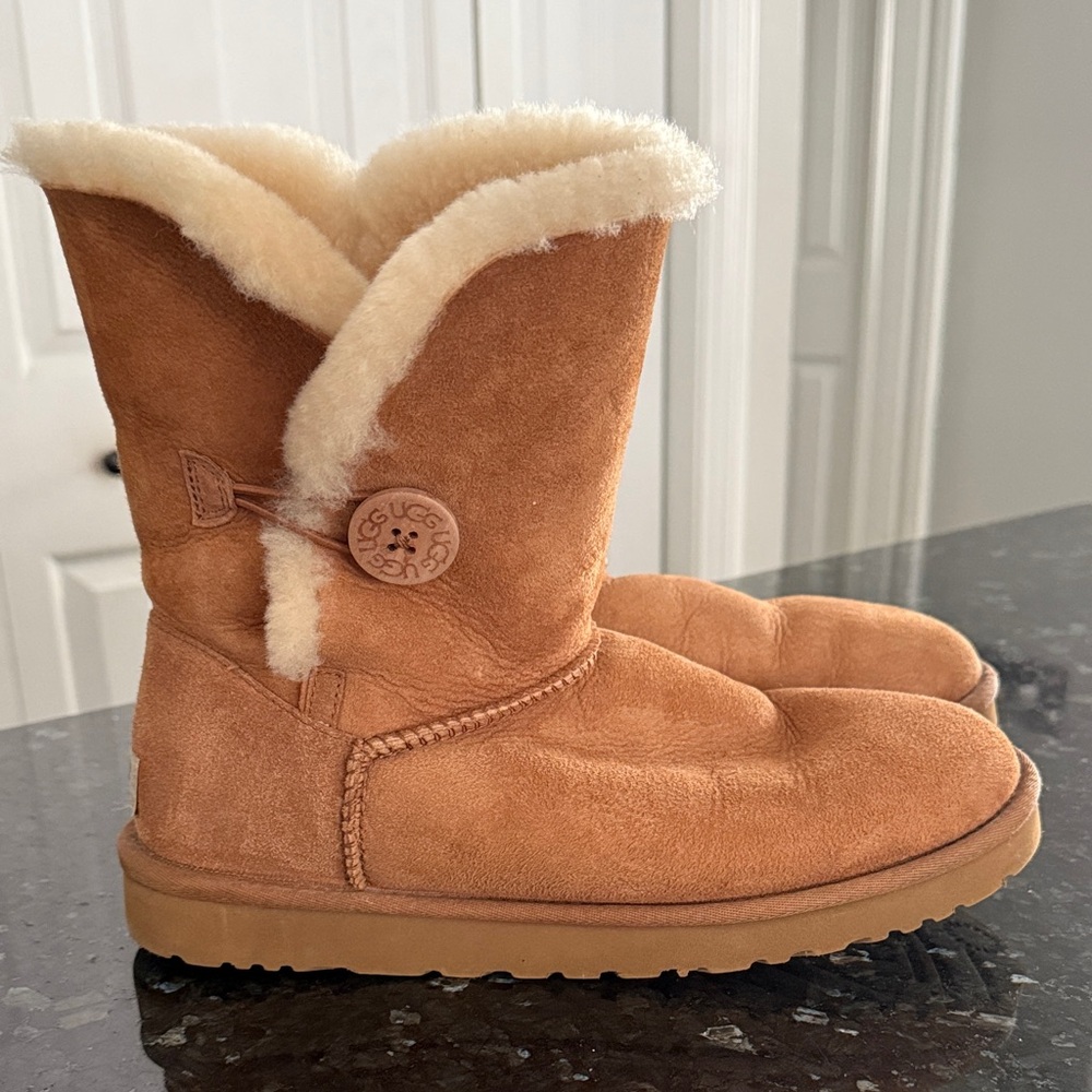 Ugg Shearling Boots with Button